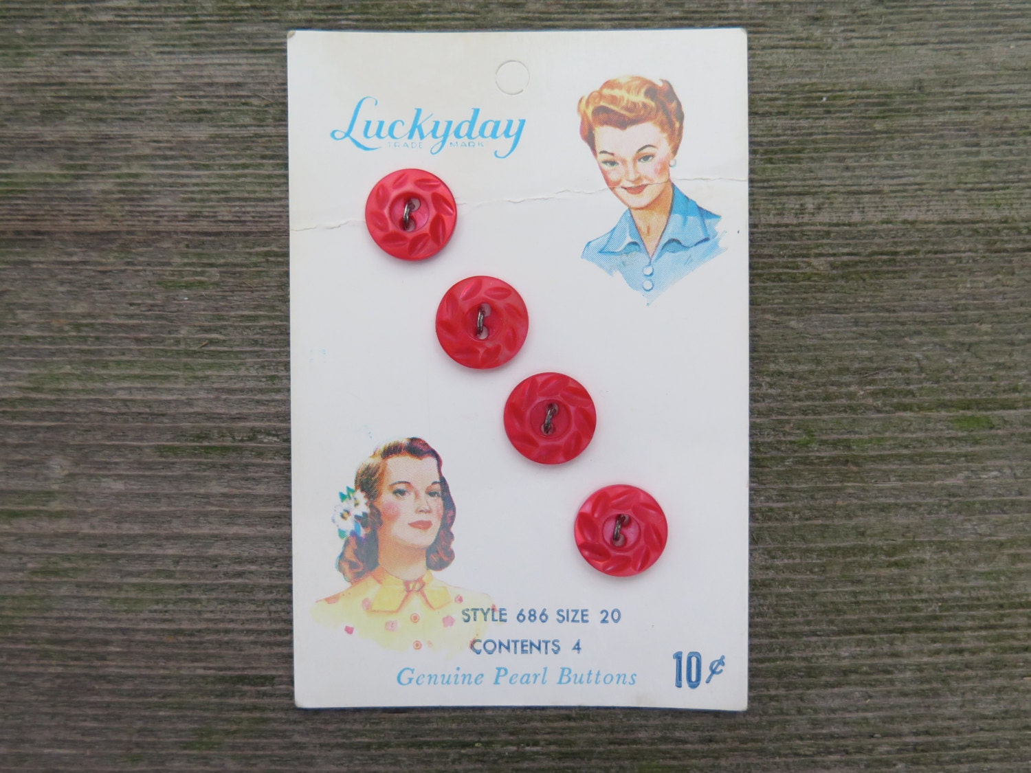 Vintage Button Cards 100