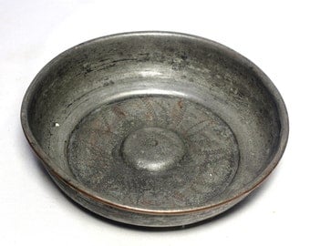 Antique - Vintage Copper Turkish bath bowl, Turkish Hamam bowl, Bathroom decor, Soap dish. Embossed motives, Turkish Handmade copper bowl