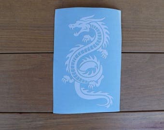 Asian Dragon Decal-yeti decal-laptop decal-window decal-car decal-tumbler decal-truck decal-bike decal-vinyl decals-permanent vinyl decals