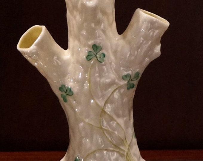 Belleek Tree Stump Vase