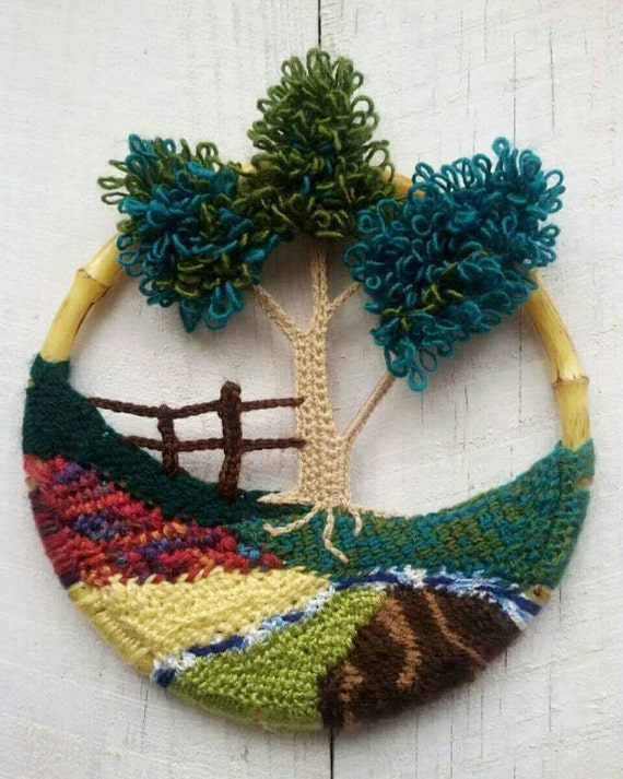 Crochet Wall Hanging Crochet landscape wall art ?? ...