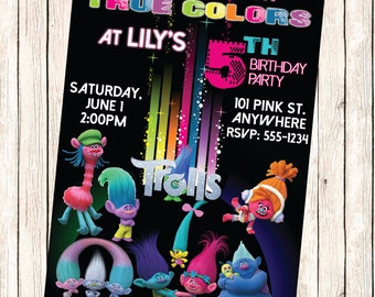 Trolls Party Invitation