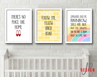 Wizard of Oz Quotes, Wizard of Oz Gift, New Baby Gift, Somewhere over the Rainbow | Christening Gift | Unique Baby Gift, OZ