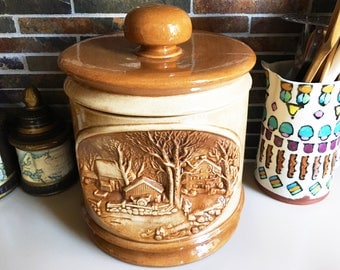 Vintage Cookie Jar Kitchen Canister Apothecary Jar Vintage Kitchen Ceramic Canister Vintage Container Ceramic Cookie Jar Hershey