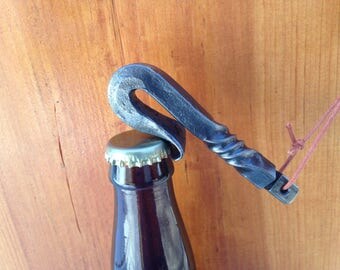 Bottle Opener Hand Forged - Groomsmen Gifts - Personalized Bottle Opener -The Last Opener You will Ever Need - Medium Size