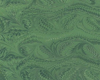 Hand Marbled Paper 19x24 (Soft Green Angel Wings)