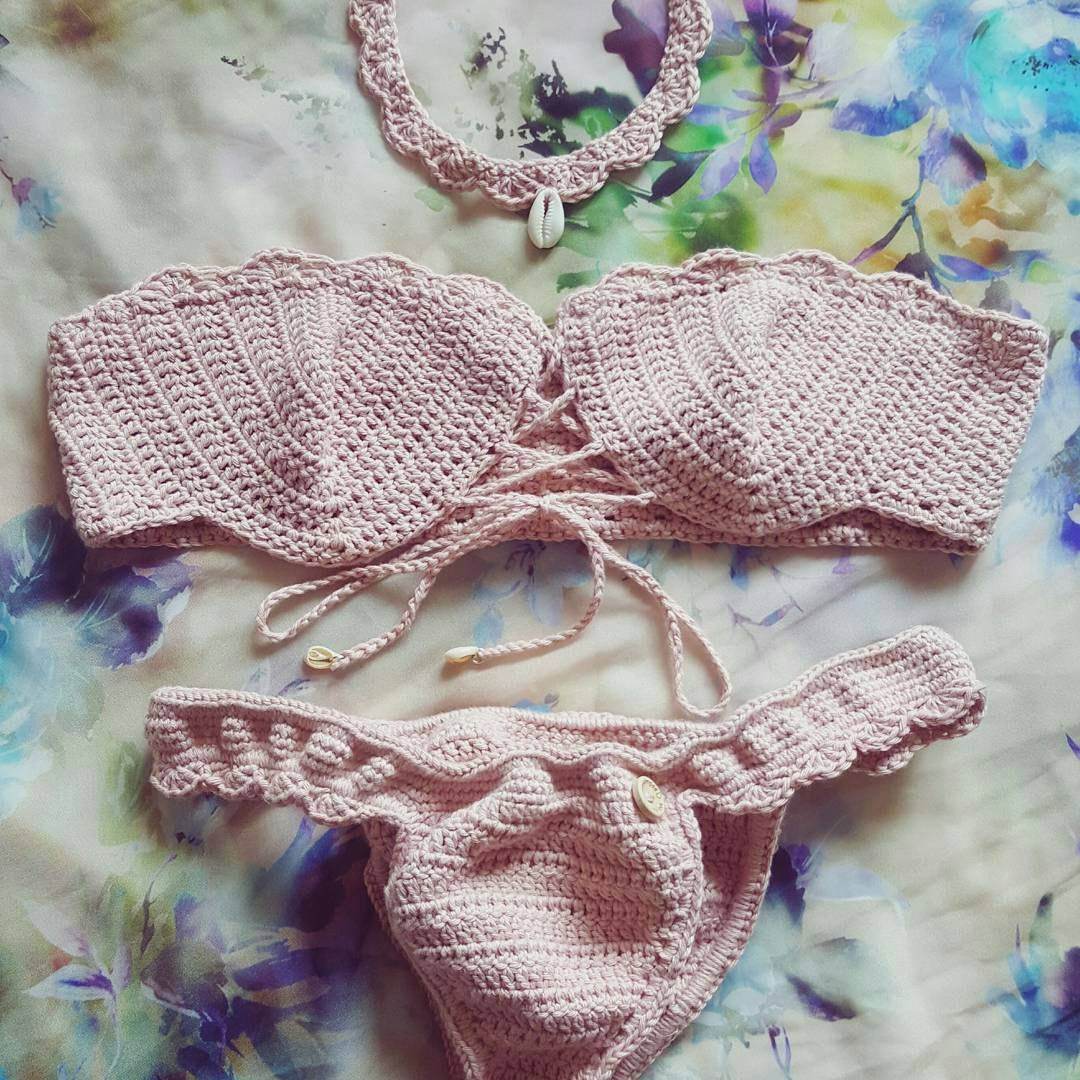 Sweet siren crochet bikini/ Mermaid bikini/ Boho/ Crochet set/