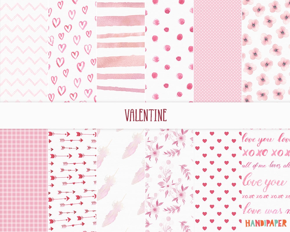 Digital scrapbook paper: Valentine printable