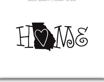 Georgia Home State Outline Graphic | Digital Download | Ready to Use!
