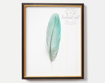 Abstract art Teal wall art PRINTABLE art Teal by TheCrownPrints