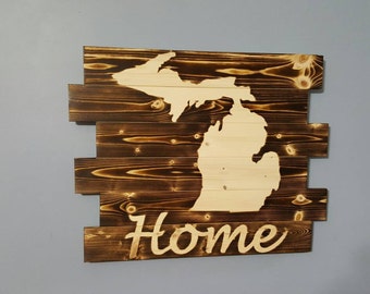 Michigan Wall Art michigan pallet art | etsy Michigan Wall Art michigan pallet art | etsy