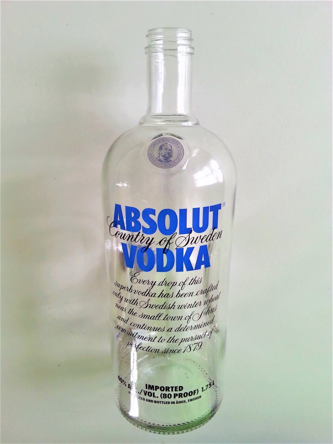 Absolut Vodka Empty 1.75 L Bottle from NonesuchWillow on Etsy Studio