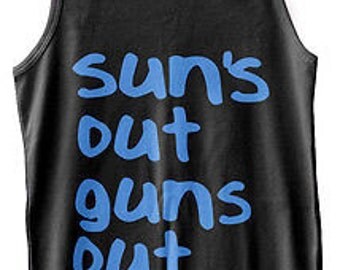 Suns Out Guns Out Mens Funny Jump Street Vest Summer Festival Tank Top New S-xxl