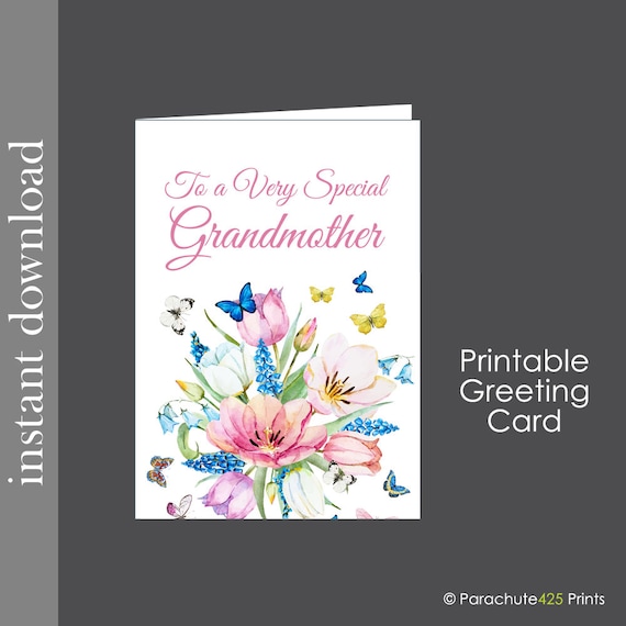 Grandmother Card Printable Card Grandma Mothers Day Grandma