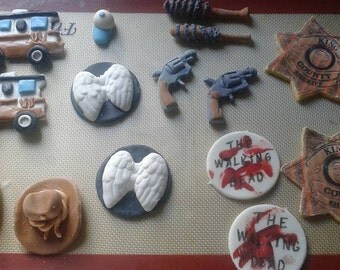 The walking dead inspired cupcake toppers