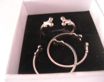 3 Pieces Sterling Silver Design Ring Shanks