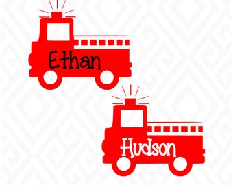Simple Fire Truck: SVG, DXF, AI, Eps, Png, Jpeg and pdf Cutting Files for Electronic Cutting Machines