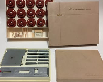 Kenmore Sewing Machine Parts & Button Holder Model 90 and Decorative Stitch Patterns In Boxes