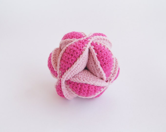 Montessori Ball, Crochet Puzzle Ball, Amish puzzle Ball, For Baby, Soft Ball, Stress Toy, Baby Clutch Ball, Crochet Toy