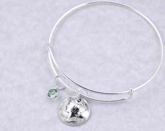 80th Birthday Gift - 1937 Silver Mercury Dime Coin Birthstone Bangle Bracelet Jewelry - Birthday Gift for Mother - Birthday Gift for Grandma