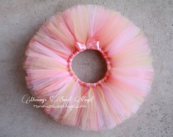Peach, pink, coral tutu. Baby girl tutu. First birthday tutu. Cake smash tutu. Birthday tutu. Pick your colors!!!