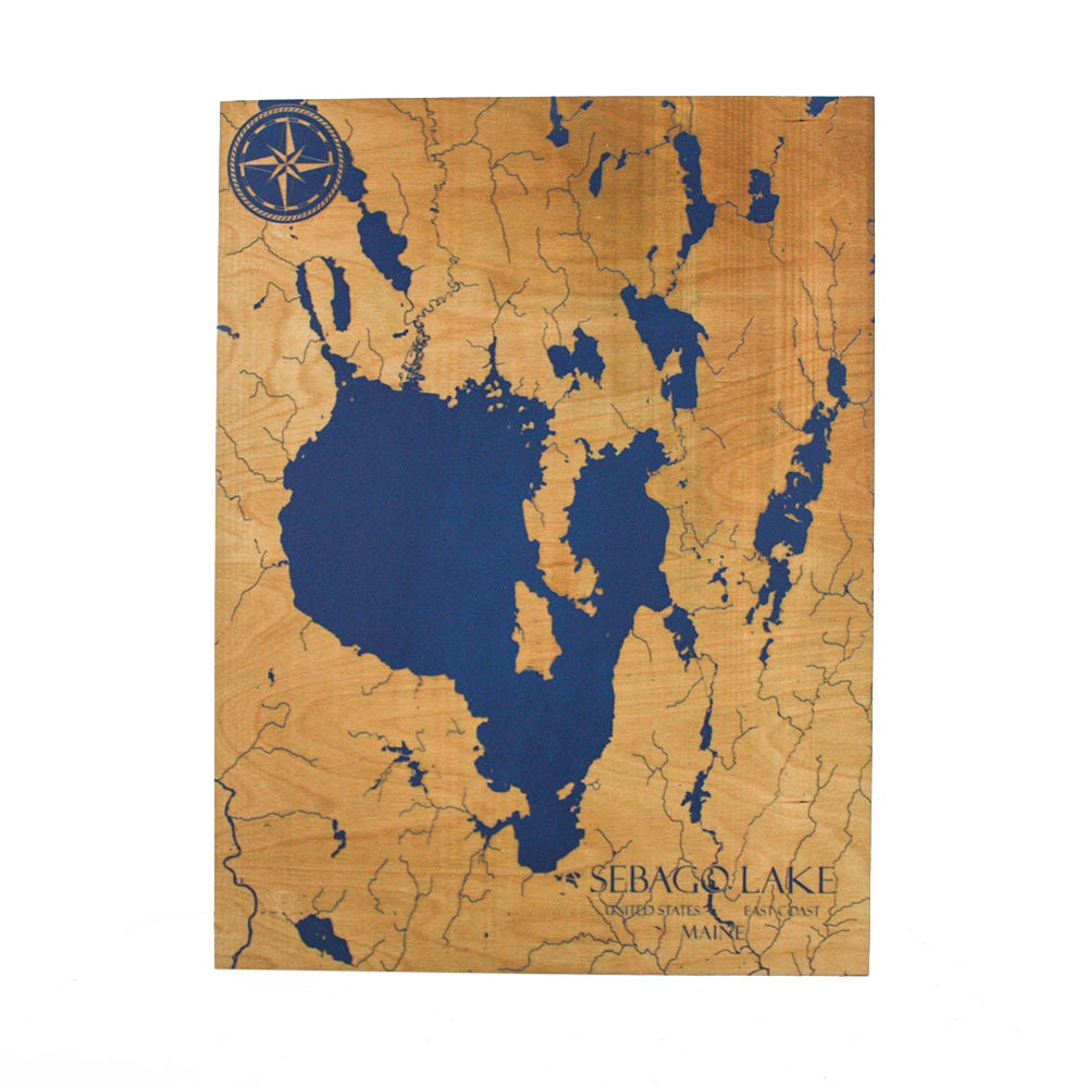 Sebago Lake Chart Nautical Chart Maine Map Laser