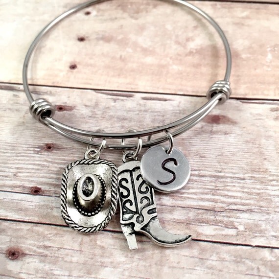 Country bracelet Charm Bracelet Country girl gift cowboy