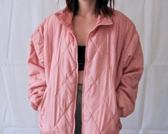 Pastel Pink BOMBER JACKET Silk