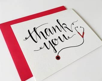 Medical Thank You Card / Nurse Thank You / Card for Nurse / Doctor Thank You / Card for Doctor