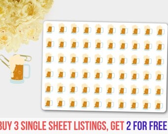 Beer Stickers for Erin Condren Life Planner, Beer Planner