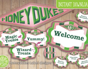 140 Harry Potter inspired Honeydukes Sweet/Candy Labels