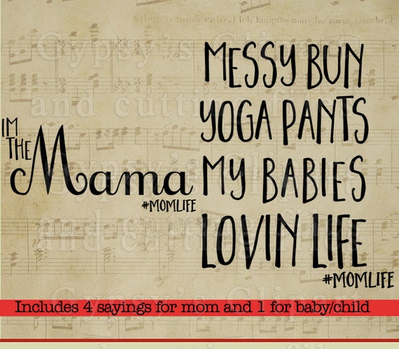 Download momlife svg, mom life svg, yoga pants, messy bun, coffee ...