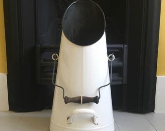 1940s French Vintage Coal Scuttle / Coal Bucket