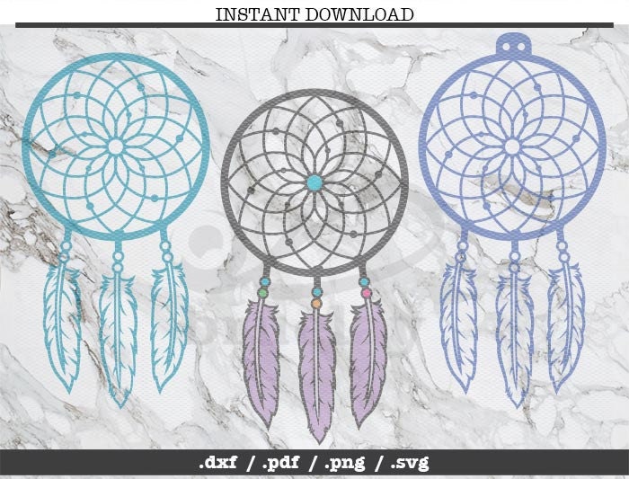 Download Dream catcher cut file SVG DXF PNG Cricut Silhouette