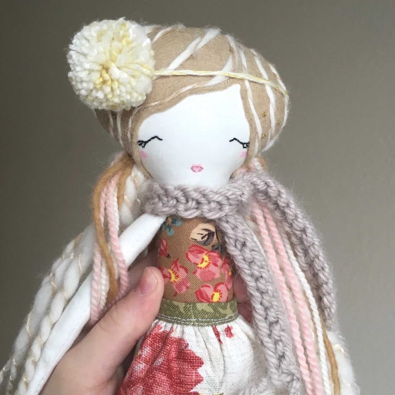 Heirloom Cloth Doll 10.25 ish Dress up Doll with