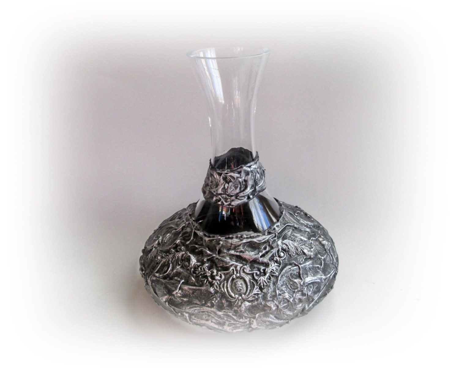 Rustic Wedding Wine Decanter Silver Grey Wine Decanter Wine