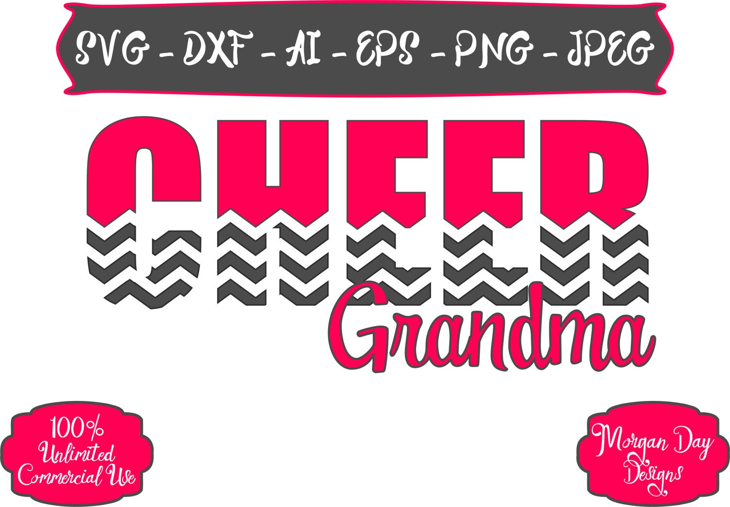 Download Cheer Grandma SVG Cheer SVG Chevron SVG Cheerleader svg
