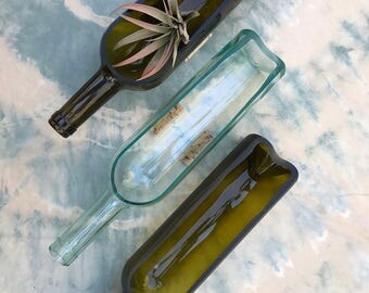 Upcycled Wine Bottle Planter