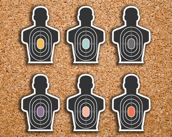 42 Target Silhouette, Range Day, Gun, Shooting, Practice Icon Planner Stickers for 2017 Inkwell Press IWP-DC85