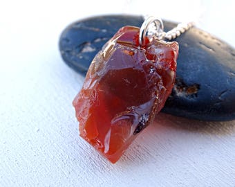 fire opal necklace silver, raw opal nugget pendant, crystal pendant opal, raw stone necklace for men, raw opal necklace, mens opal pendant
