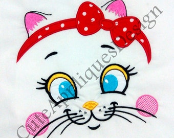 Lovely Cat Face Digital Embroidery Design No 1145