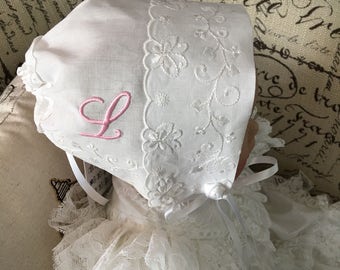 Baby Handkerchief Bonnet, Magic Handkerchief Bonnet, Keepsake Bonnet, Poem, Boxed