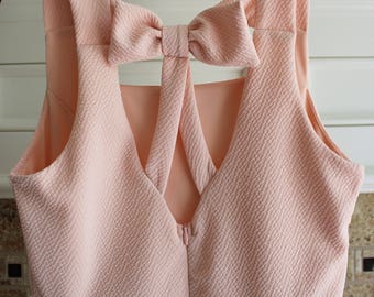 Bow Back Light Pink Sweetheart Dress