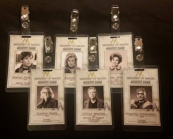 Ministry of Magic ID Badges inspired by Harry Potter