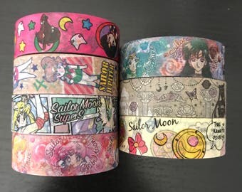 18" SAMPLES of Sailor moon *limited edition* washi tape (D61)