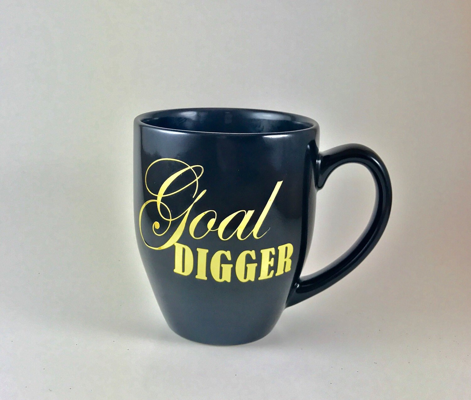 Goal Digger Mug // Custom Mug // Black Ceramic Mug // Gift for