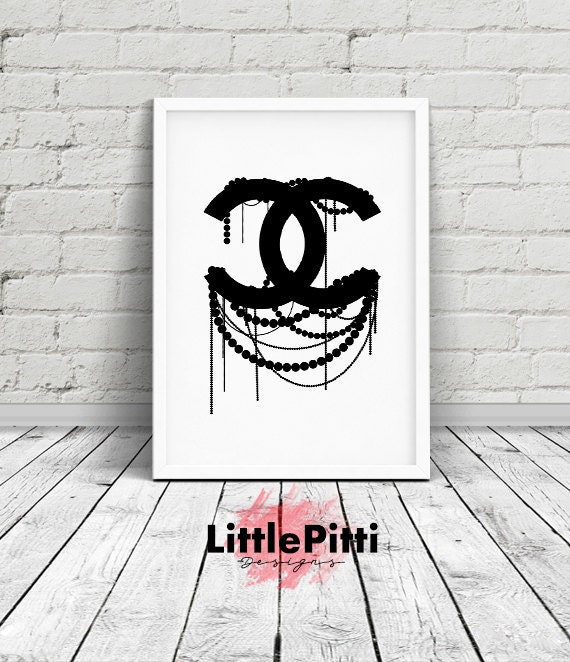 Coco Chanel logo chanel wall art coco chanel poster fashion