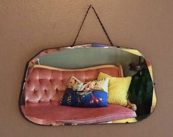 wall mirror frameless mirror art deco mirror vanity mirror large antique round oval mirror etched mirror beveled edge hanging mirror shabby