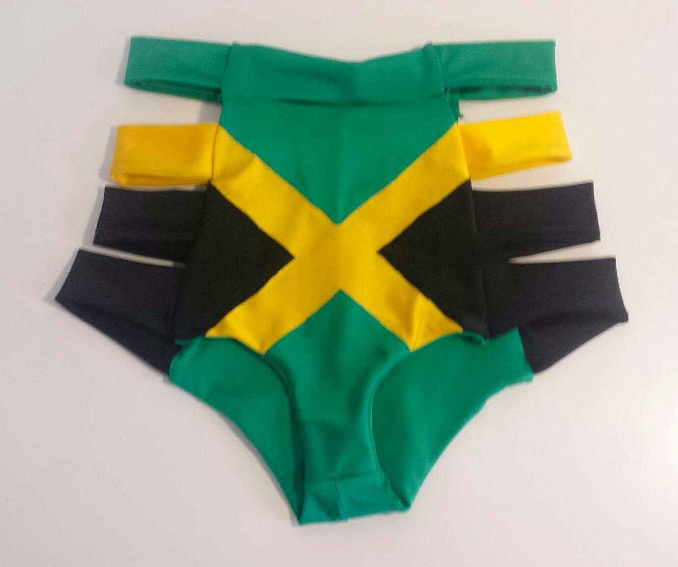 JAMAICA flag shorts JAMAICAN flag cutout hotpants Carnival