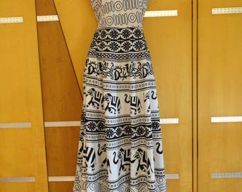 Indian maxi dress cotton maxi dress cotton boho long maxi dress elephant bohemian maxi dress Indian gown block print maxi dress long dress